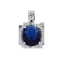 Anhänger mit Saphir und Zirkonia