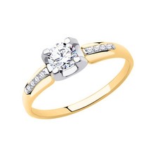 Кольцо с фианитами