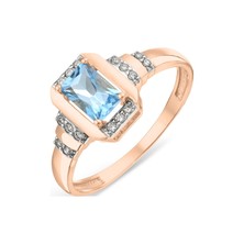 Damenring mit Topas und Zirkonia