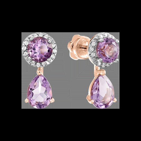 Ohrstecker mit Amethyst und Zirkonia