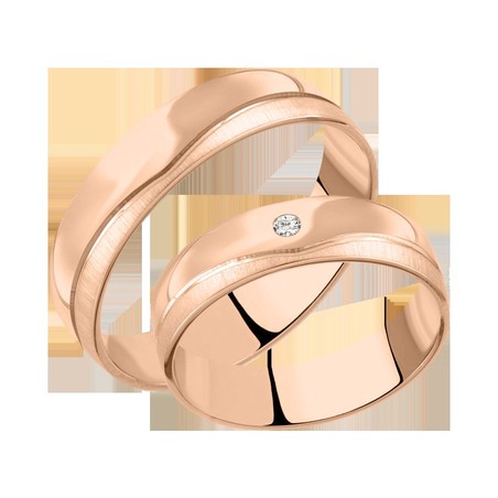 Обручальные кольца с бриллиантом