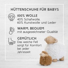 Hüttenschuhe für Babys für Mädchen aus Schafwolle