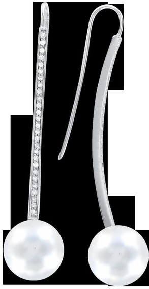 Ohrringe mit Perle und Zirkonia