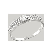 Weißgold Damenring mit Swarovski Zirkonia