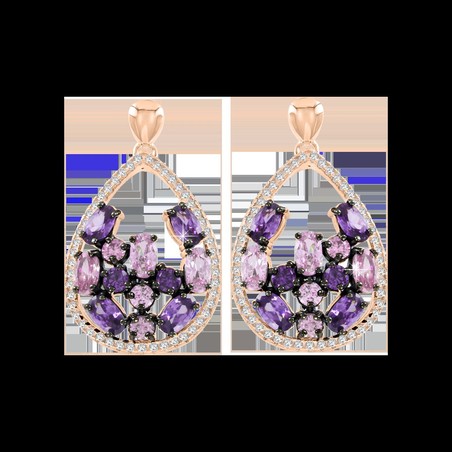 Ohrstecker vergoldet mit Amethyst