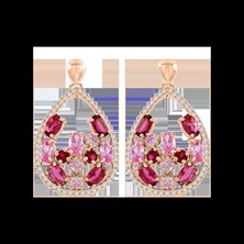 Ohrstecker vergoldet mit Rubin