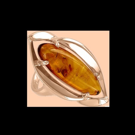 женское кольцо с Янтарём