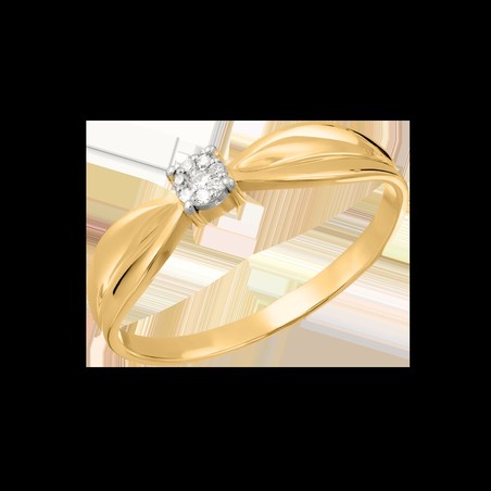 Damenring mit Brillanten Gelbgold