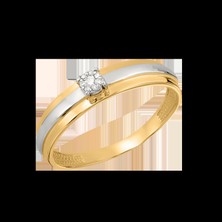 Damenring mit Brillanten Gelbgold