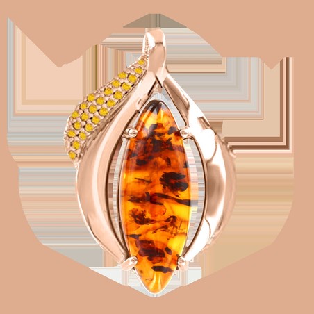 Anhänger mit Bernstein