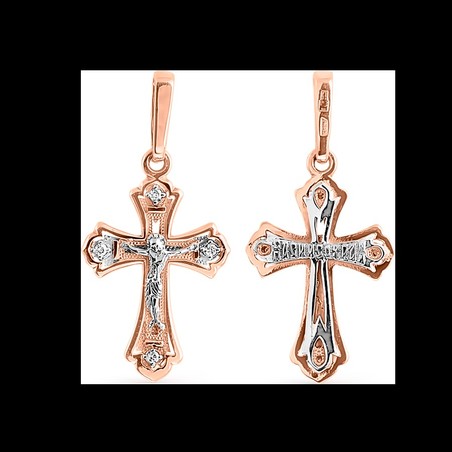 Kreuz Anhänger mit Zirkonia