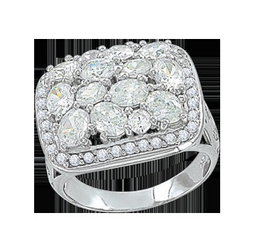 Кольцо с фианитами