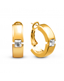 Ohrringe mit Swarovski Kristallen, Vergoldet 18 K LC