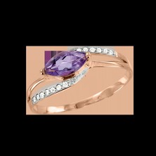 Damenring mit Amethyst und Brillanten