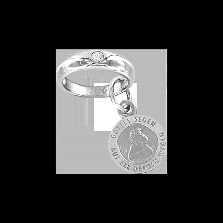 Taufring mit Zirkonia