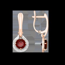 Ohrhänger mit Granat und zirkonia