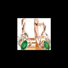 Серьги с изумрудами и бриллиантами