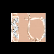 Серьги с фианитами