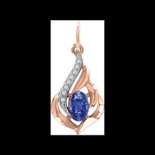 Anhänger mit Saphir und Zirkonia