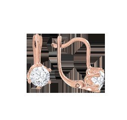 Серьги с фианитами