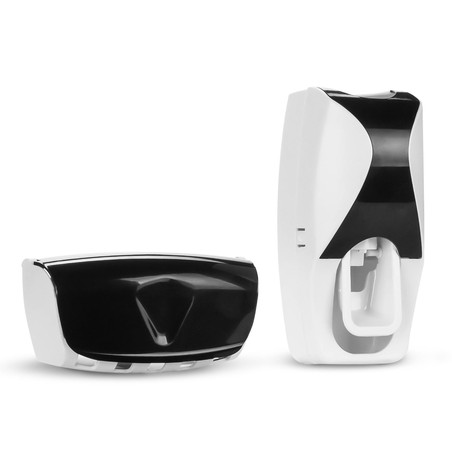 Automatische Zahnpasta Spender Tubenpresse +5 Zahnbürstenhalter