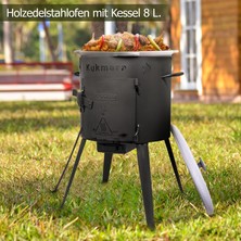 Holzedelstahlofen mit Kessel 8 L.