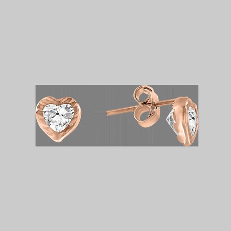 Серьги  пуссеты  с фианитами