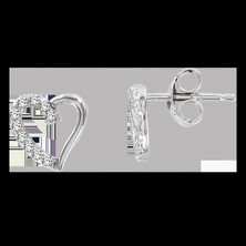 Серьги  пуссеты  с фианитами