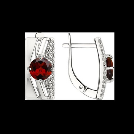 Ohrhänger mit Rodolith und Zirkonia