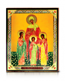 Ikona "Vera, Sofia,Nadeshda,Ljibow" 10х12