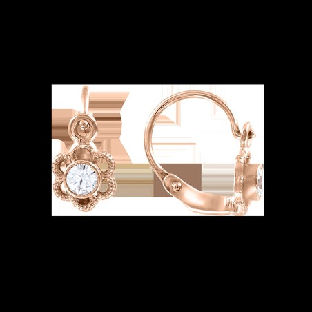 Серьги с фианитами