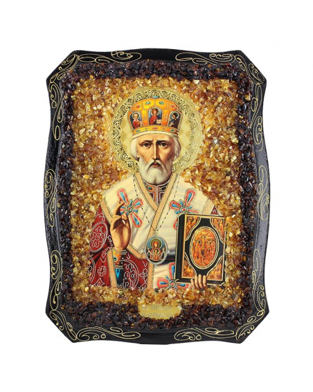 Orthodoxe Ikone dem heiligen Nikolaj dem Wundertäter