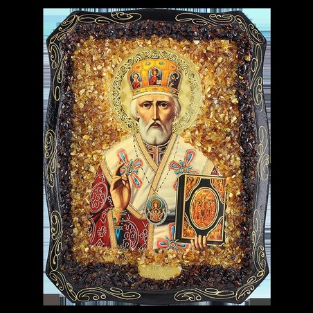 Orthodoxe Ikone dem heiligen Nikolaj dem Wundertäter