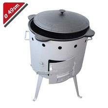 Holzedelstahlofen mit Kessel 19l.