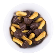 Fröhliche Pilz-Bande - Mini Keks 60g mit Schokolade Miltonas