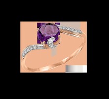 Damenring mit Amethyst und Zirkonia
