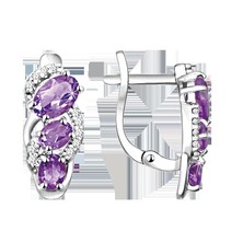 Ohrhänger mit Amethyst und Zirkonia
