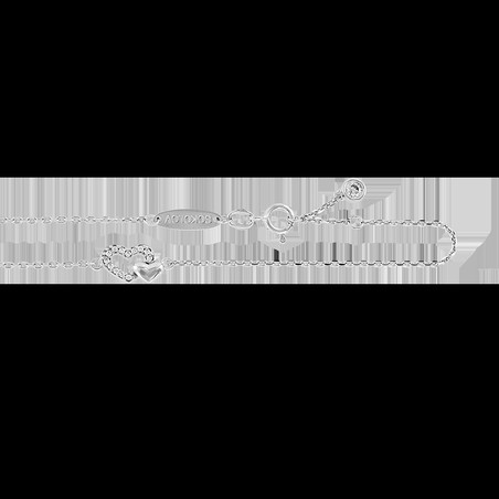 Fußkette "Herz" mit Zirkonia