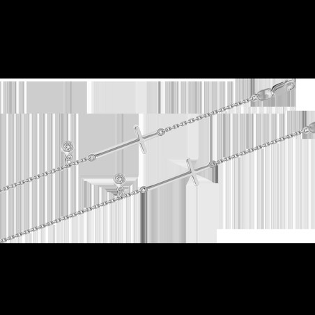 Браслет "Крест" с фианитами