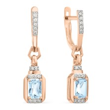 Ohrhänger mit Topas und Zirkonia